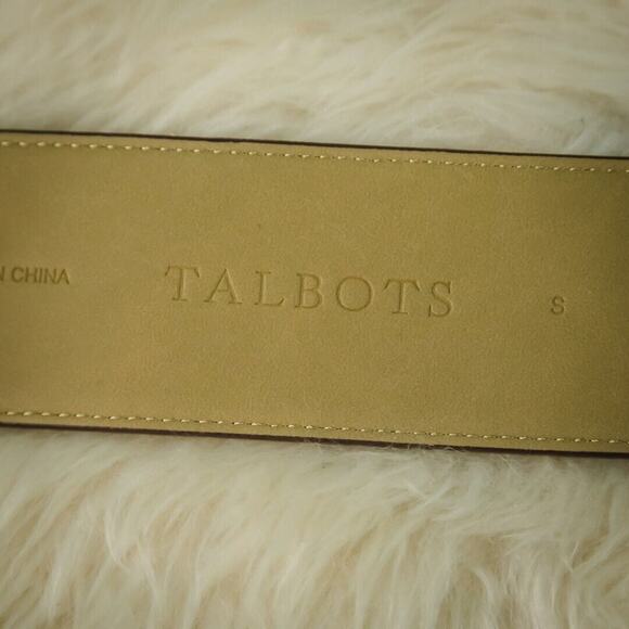 Talbots Size Small S Brown Two Toned Wide Wrap Style Adjustable Leather Belt - Picture 3 of 5